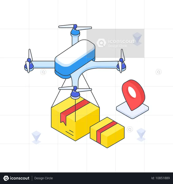 Livraison par drone  Illustration