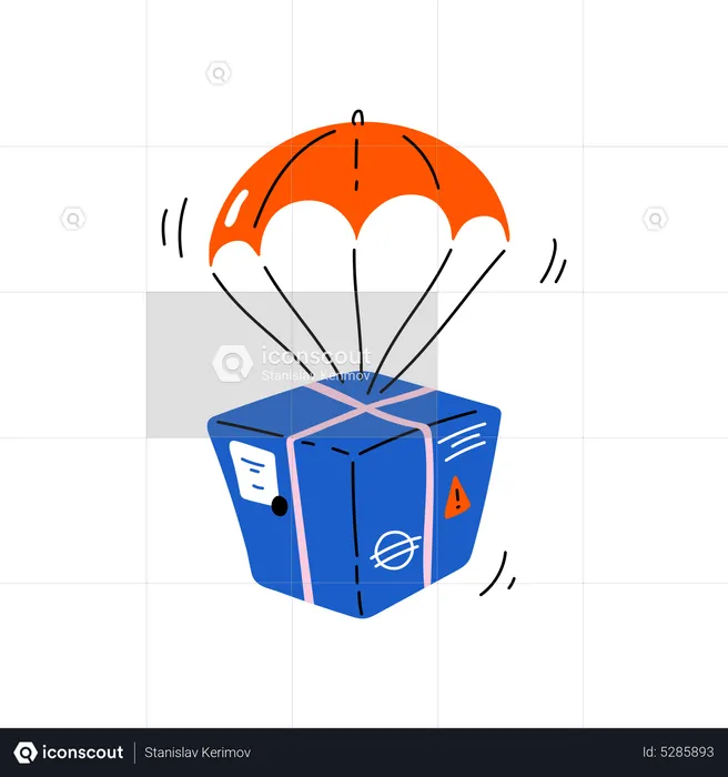 Livraison en parachute  Illustration