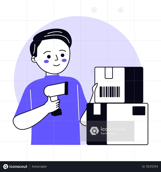 Numérisation de livraison  Illustration