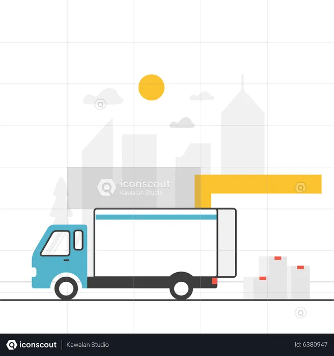 LKW-Lieferung  Illustration