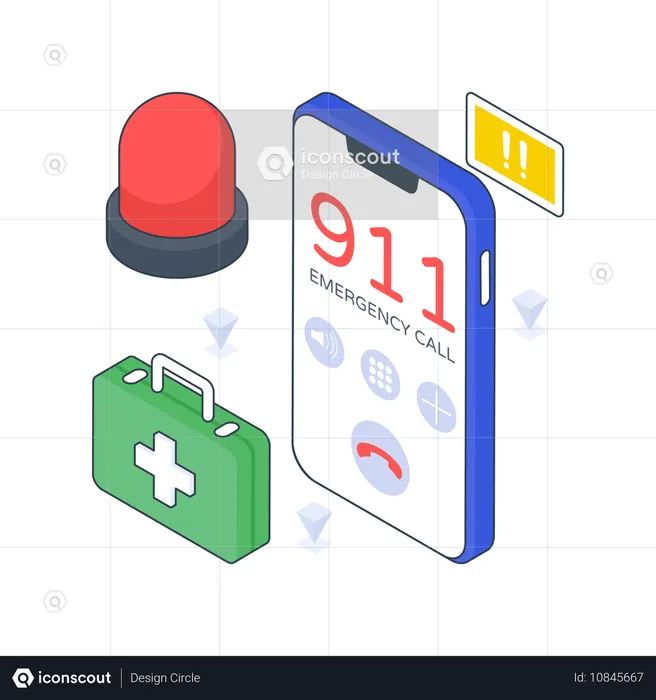 Llamada de emergencia  Ilustración
