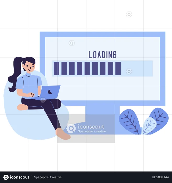 Loading Computer  Illustration