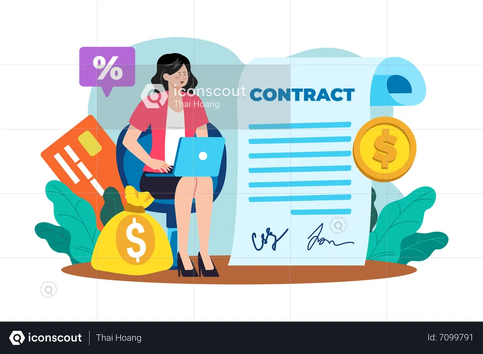 Loan officers evaluate and approve/deny loan applications  Illustration