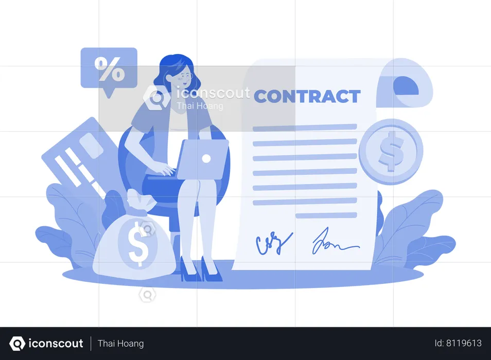 Loan officers evaluate and approve/deny loan applications  Illustration