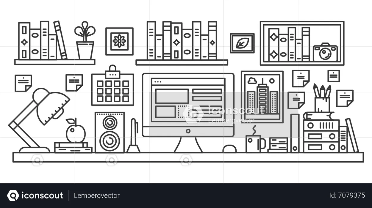 Ambiente de trabalho  Ilustração