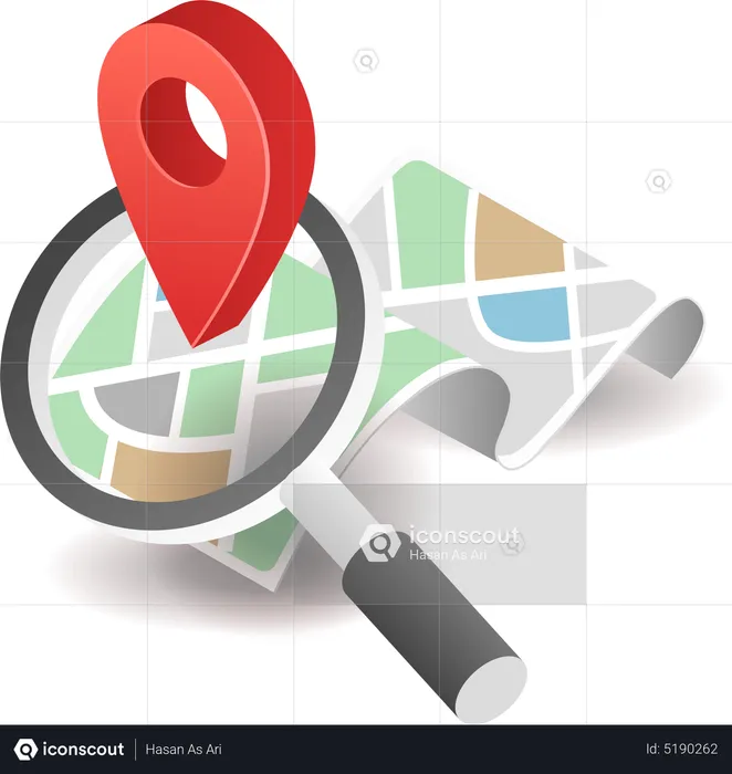 Location app  Illustration
