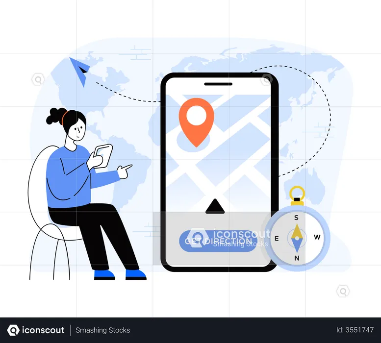 Location Finder App  Illustration