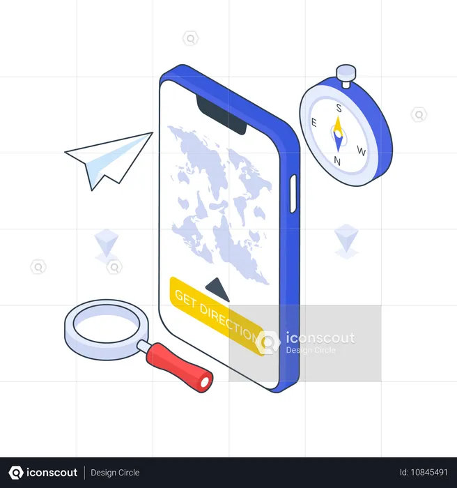 Location Finder App  Illustration