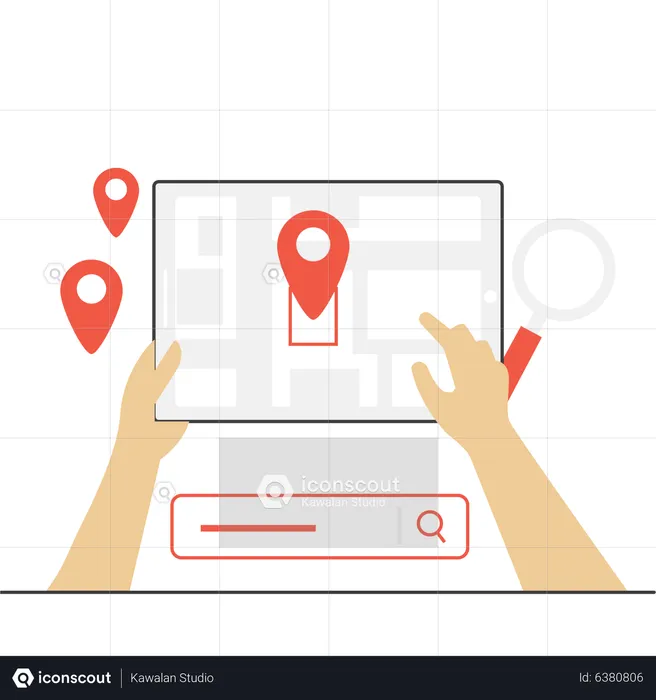 Location Search  Illustration