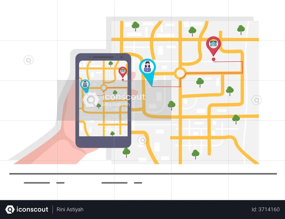 Location Tracking Service  Illustration