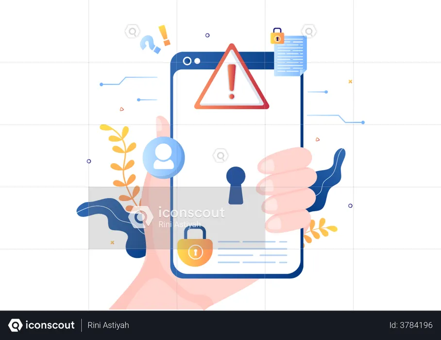 Login móvel negado  Ilustração