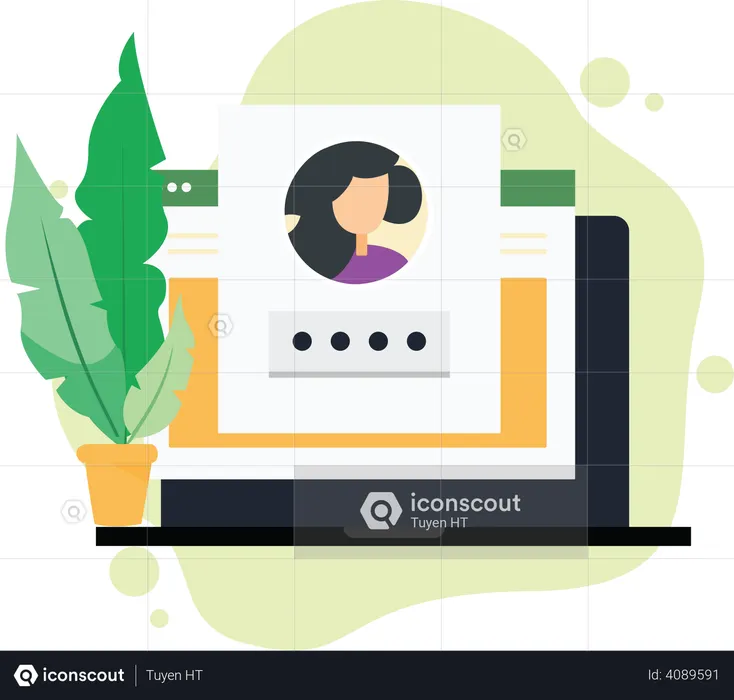 Login Password ID Verification Code Push Message  Illustration