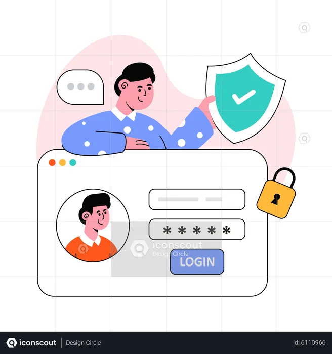 Login Security  Illustration