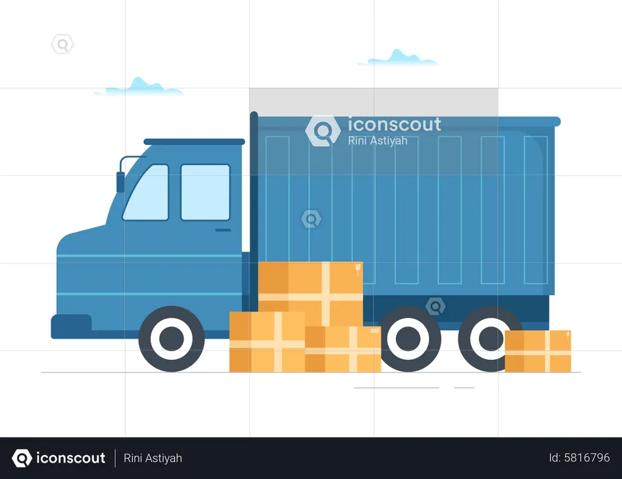 Logistic distribution service  Illustration