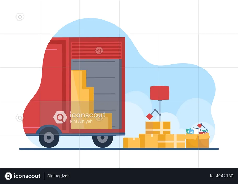 Logistic service  Illustration