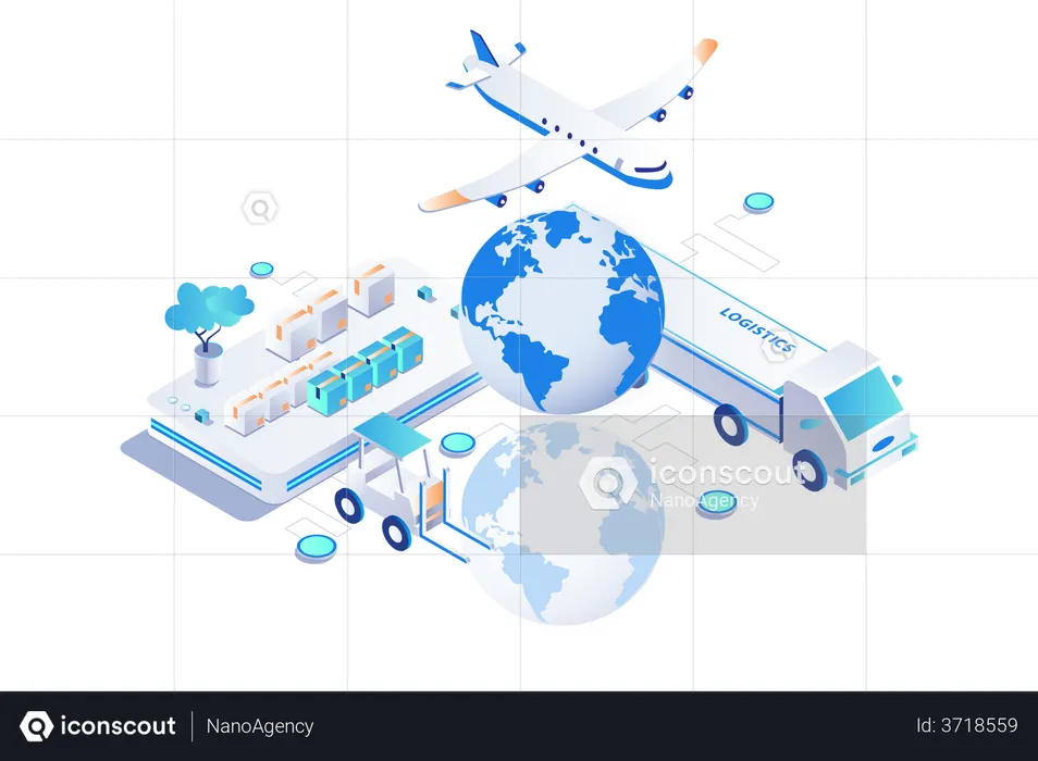 Logistics Business  Illustration
