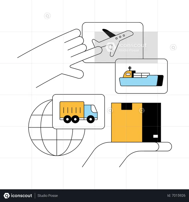 Logistics Delivery  Illustration