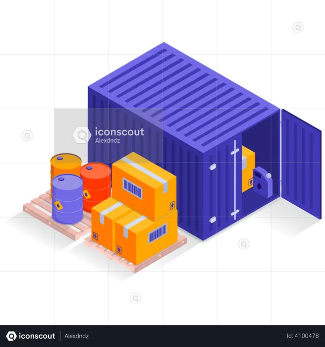 Logistiklager  Illustration