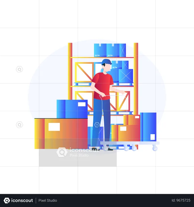 Logistiklagerung  Illustration