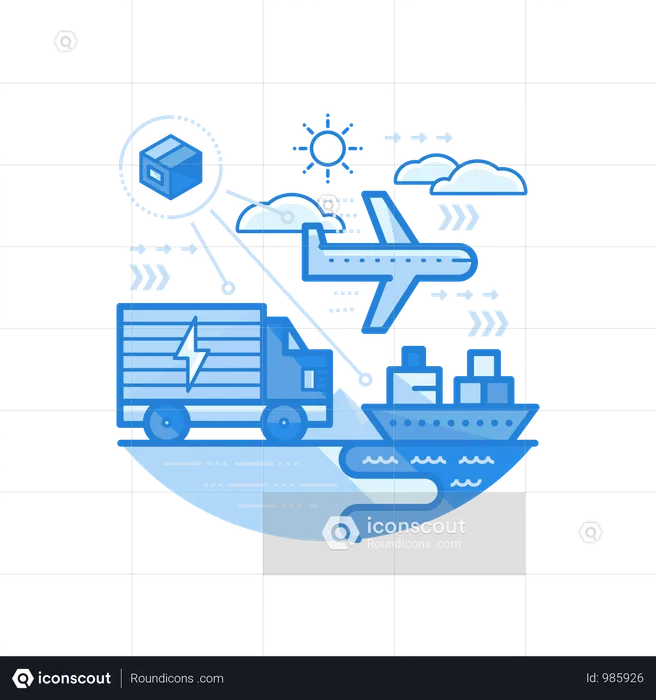 Logistiklieferung  Illustration