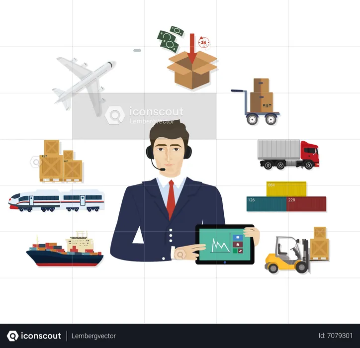 Logistikservice  Illustration