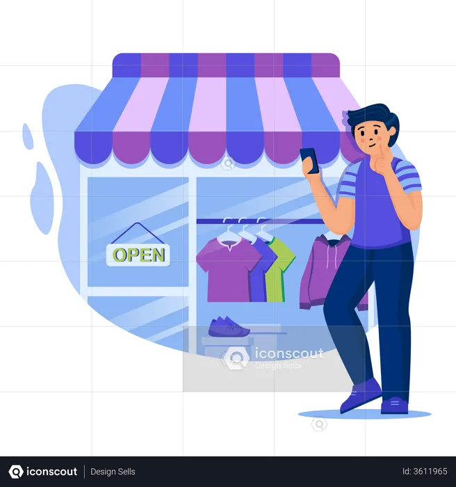 Loja de compras on-line  Ilustração