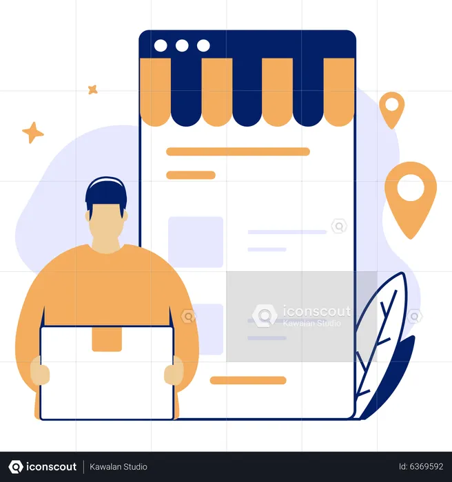 Loja de compras on-line  Ilustração