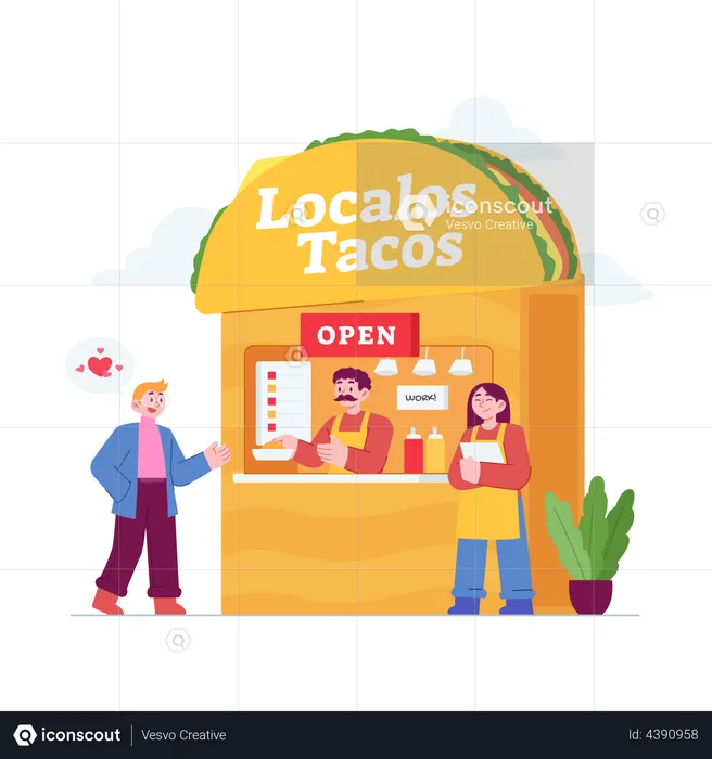 Loja de tacos  Ilustração