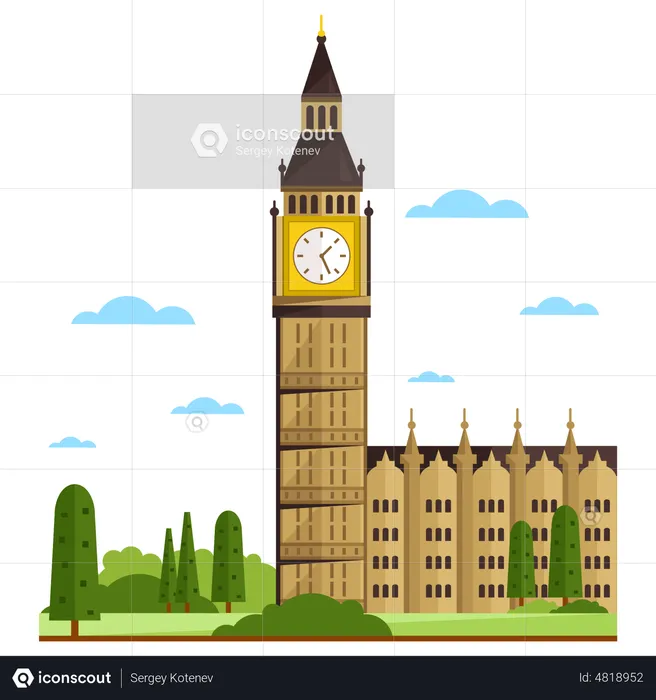 London Clock Tower  Illustration