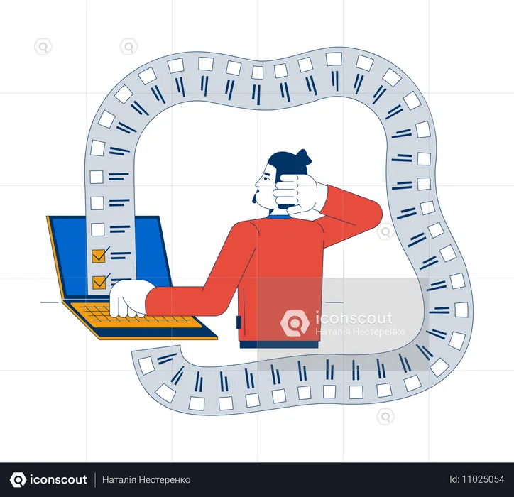 Long list tasks overwhelming  Illustration