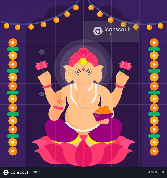 Best Premium Lord Ganesha Illustration download in PNG & Vector format Best Premium Lord Ganesha Illustration download in PNG & Vector format