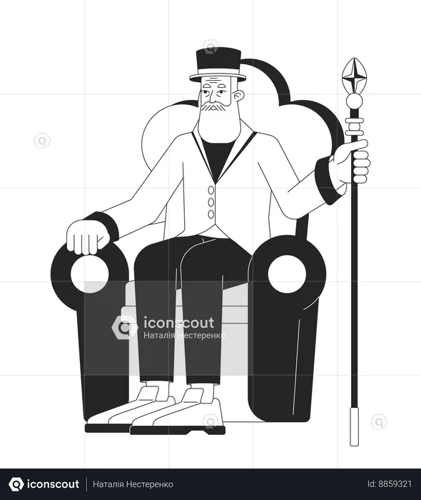 Lord sitting in chair  Illustration