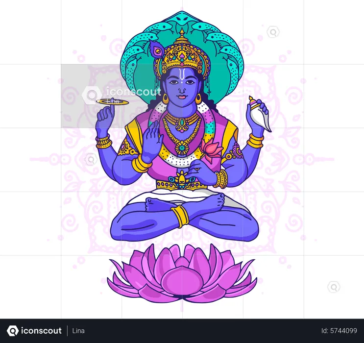Lord Vishnu  Illustration