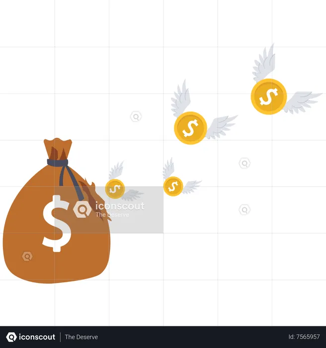 Lose money from investment mistake  Illustration