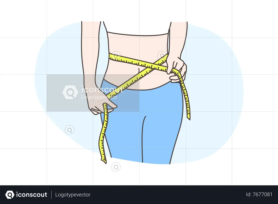 Losing waist size  Illustration