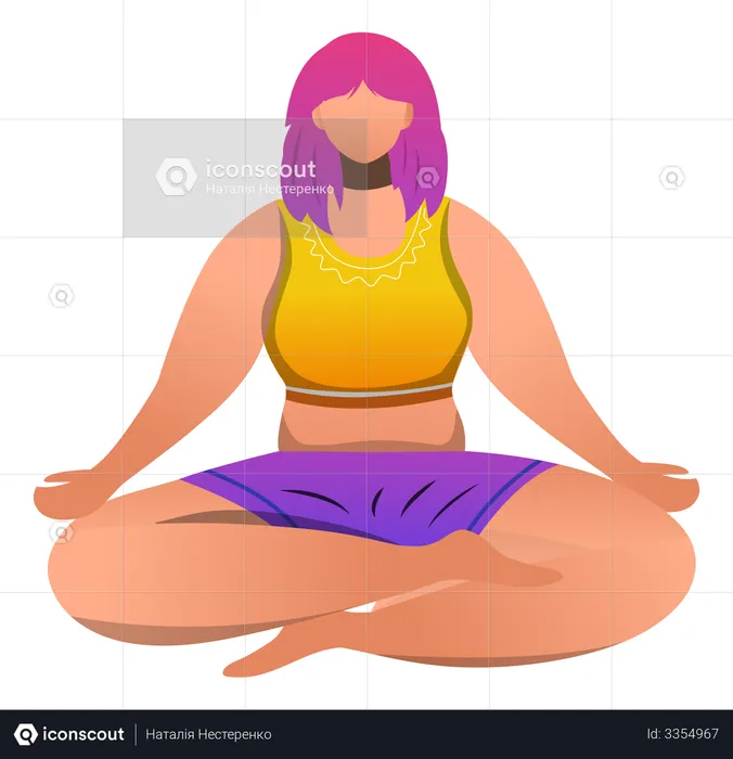 Lotus pose  Illustration