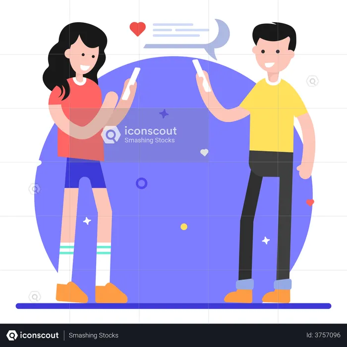 Love Chatting  Illustration