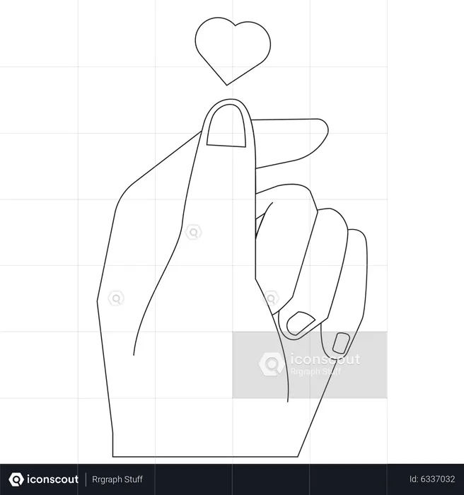 Love gesture  Illustration