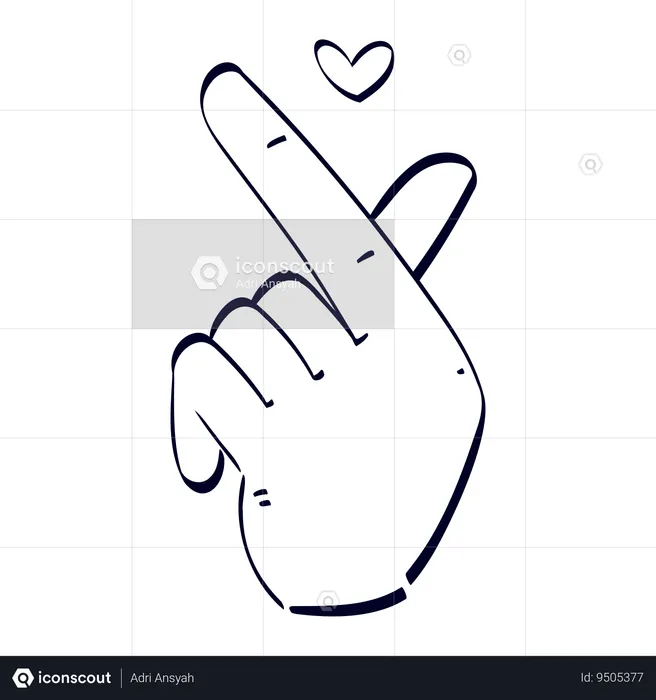 Love Hand Gesture  Illustration
