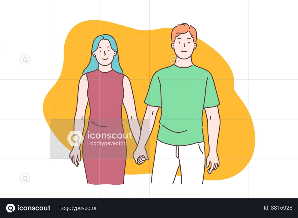 Lovely couple  Illustration