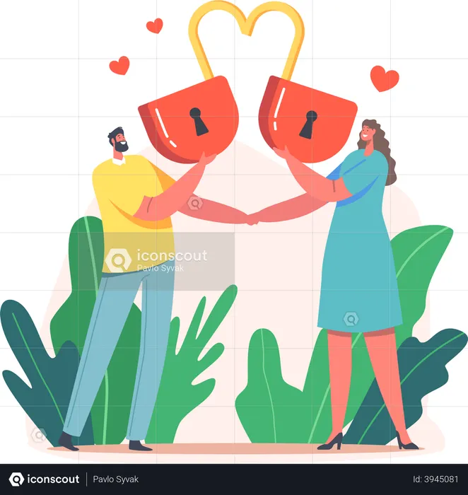 Loving couple  Illustration