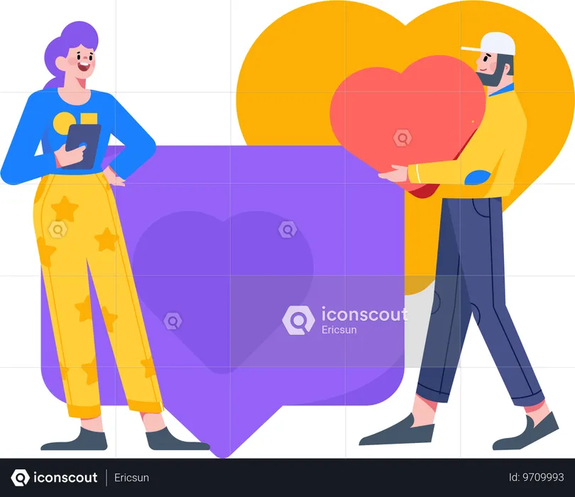 Loving Couple  Illustration