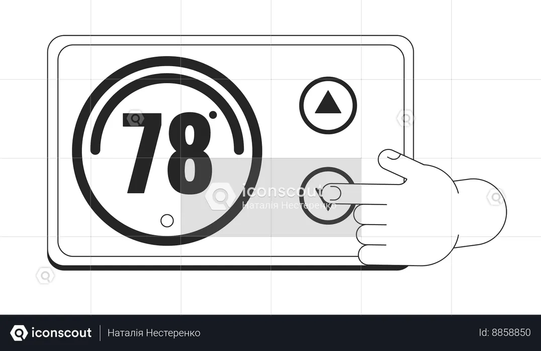 Lower temperature thermostat  Illustration