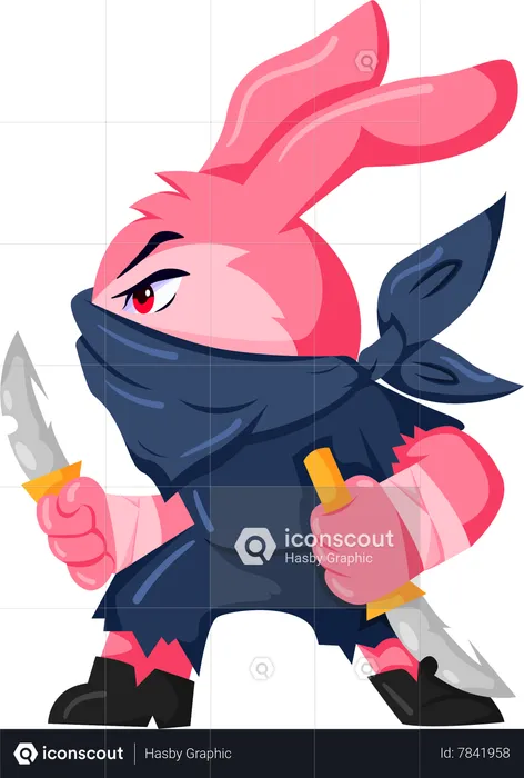 Luchador de conejos  Ilustración