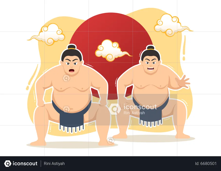 Luchador de sumo  Ilustración