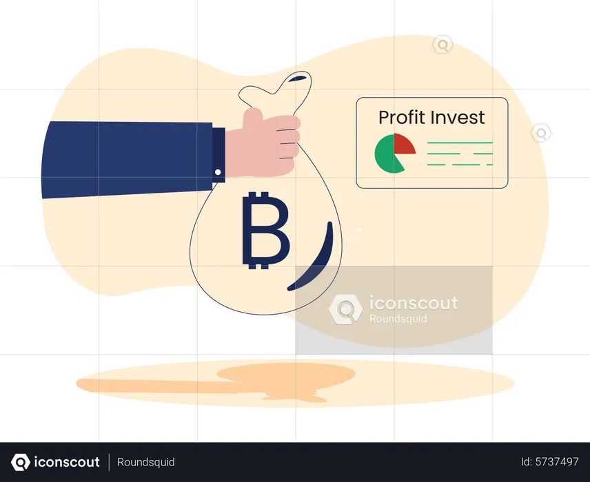 Lucro de investimento bitcoin  Ilustração