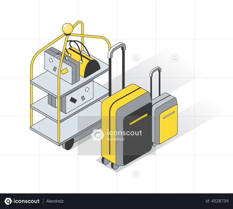 Luggage Trolley  Illustration