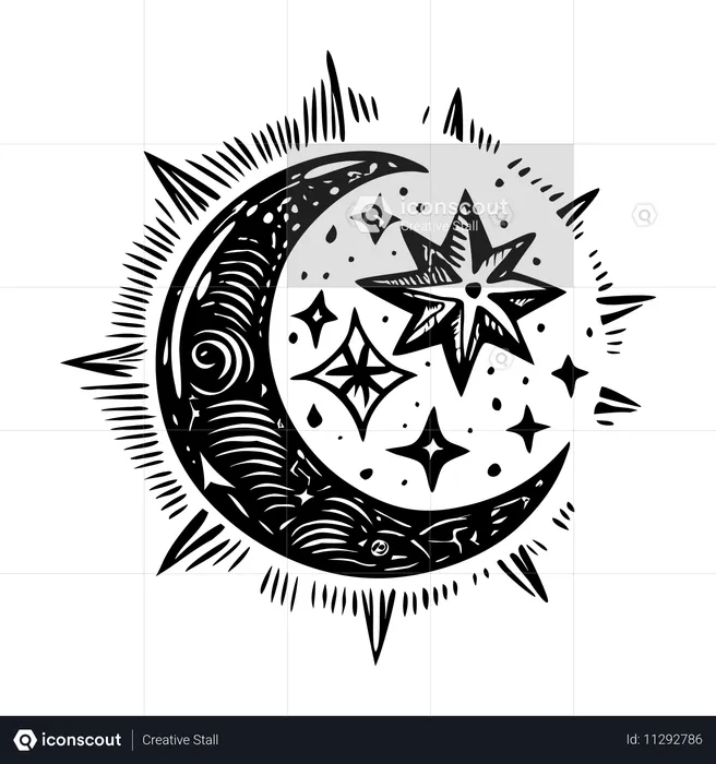 Luna celestial  Ilustración