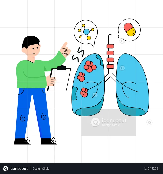 Lungs cancer  Illustration