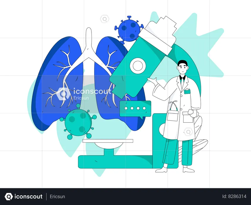 Lungs checkup  Illustration